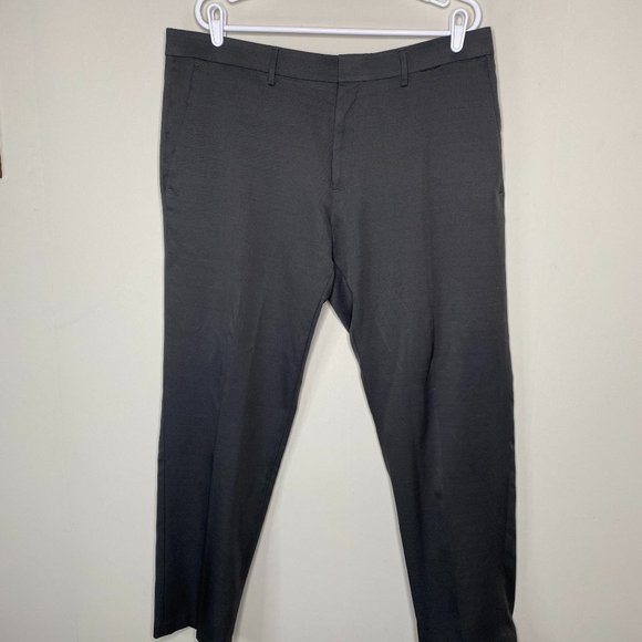 Haggar All Day Comfort Dress Pants Men's 38 x 30 Straight Fit Dark Gray Office - Picture 1 of 14